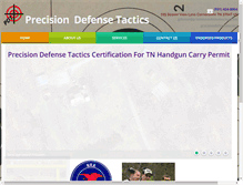 Tablet Screenshot of precisiondefensetactics.com